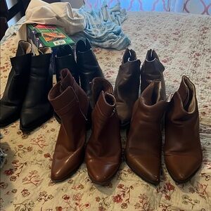 Elegant Brown Leather Ankle Boots